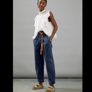 Anthropologie NWT Othilia Ultra High-Rise Seamed Tapered Jeans Size 27.